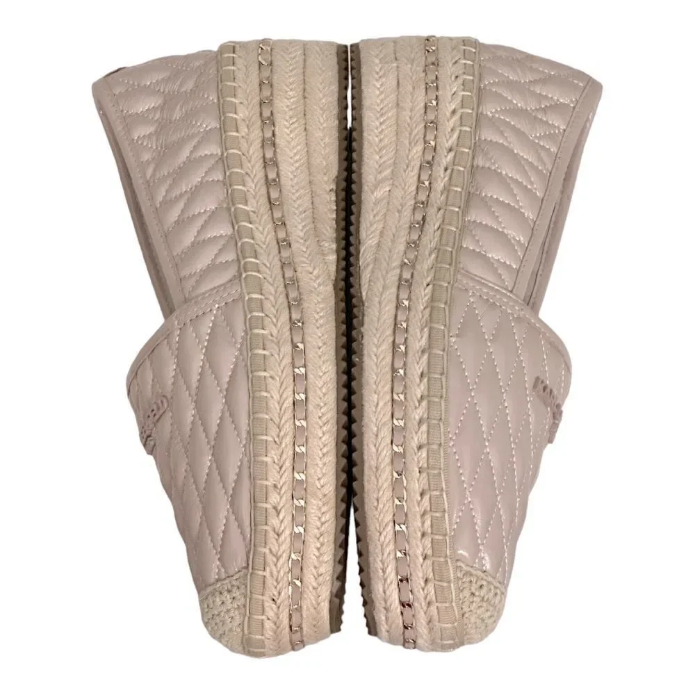 KARL LAGERFELD PARIS Women's Desta Slip-On Espadrille Platform Flats in Size 9.5